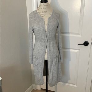 BCBGMaxAzria Light Gray Women's Cardigan Sweater.